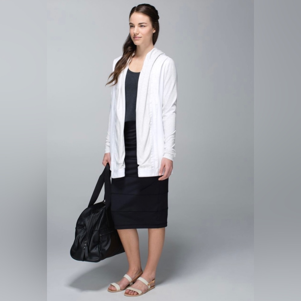 Lululemon Blissed Out Wrap Organic Cotton Tencel Heathered White